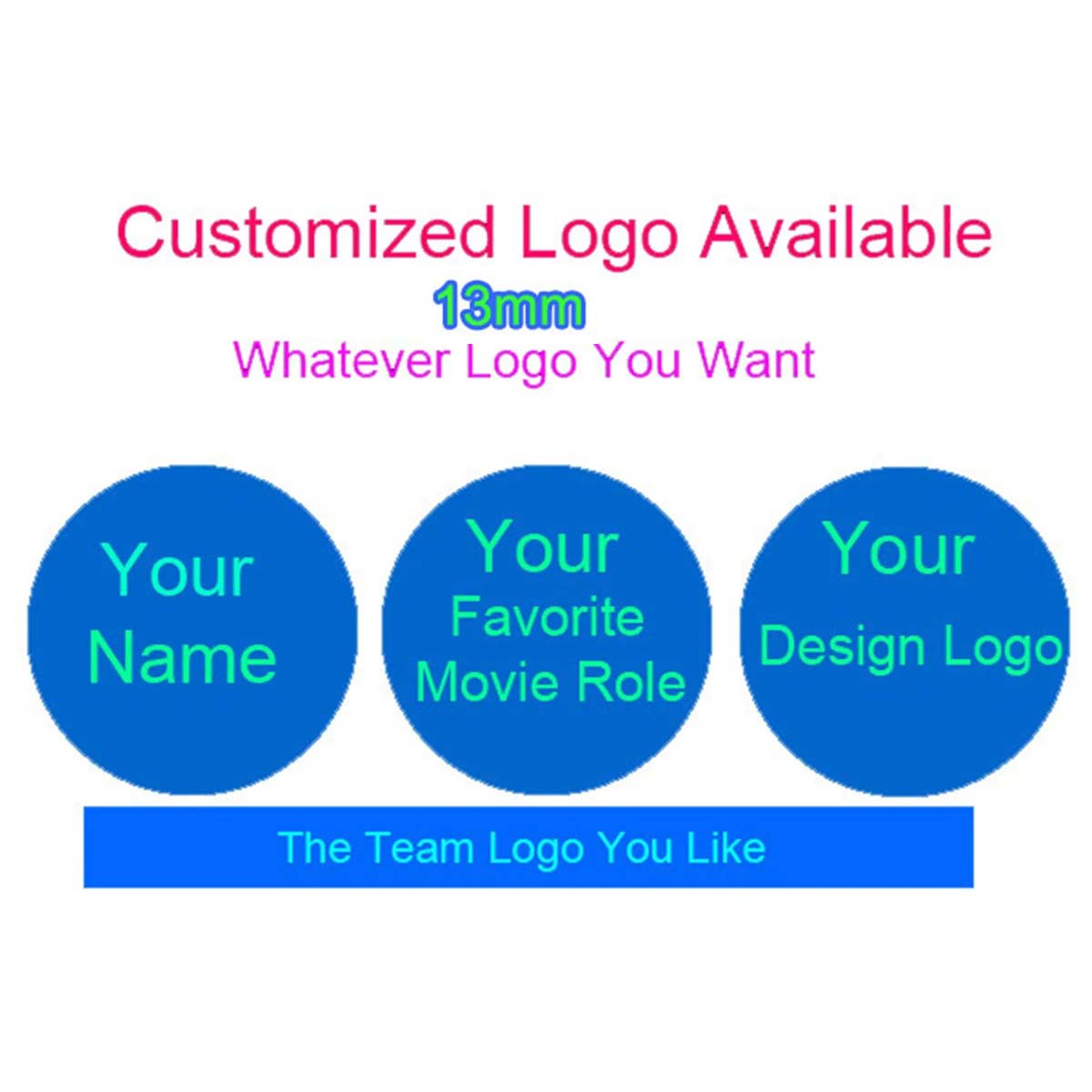 Embroidery Effect - 1/2x Universal Custom Logo Wired/Wireless Car