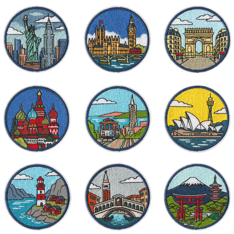 Embroidery Australia - Embroidered World City Landmark Iron On