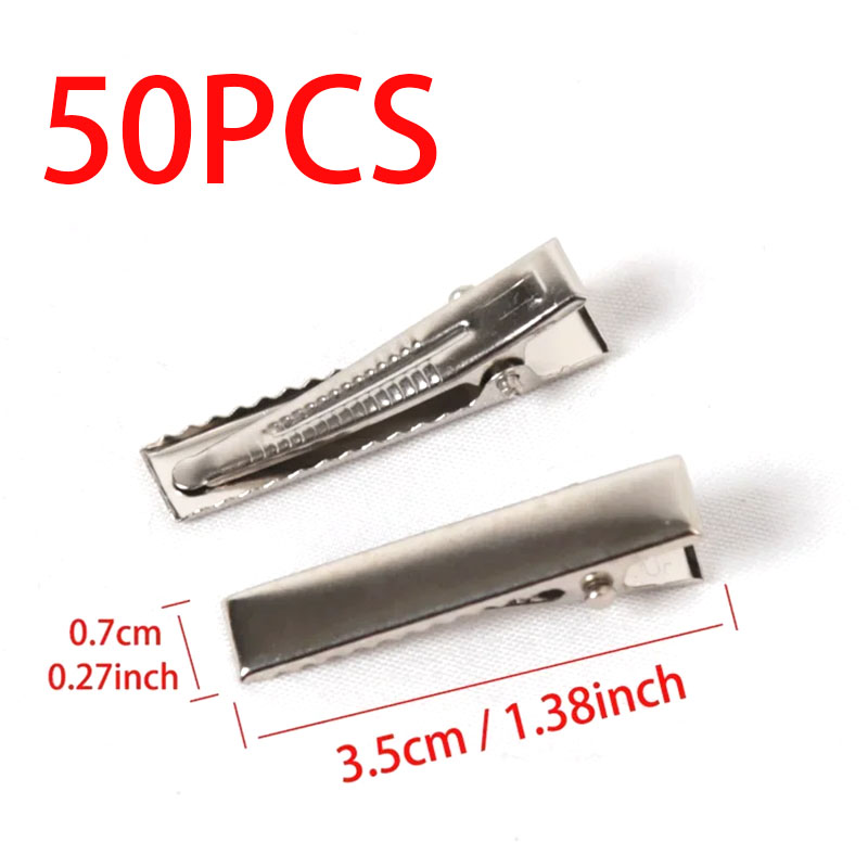 Embroidery Knot - 50PCS Metal Hair Clips Iron Duckbill