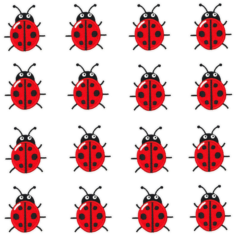 Embroidery Lady Bug - 16pieces/batch Little Red Ladybug Patch Clothes