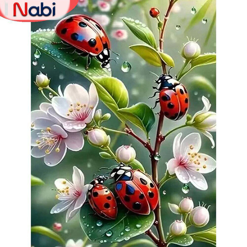 Embroidery Lady Bug - Nabi 5d Diamond Painting Ladybug Mosaic