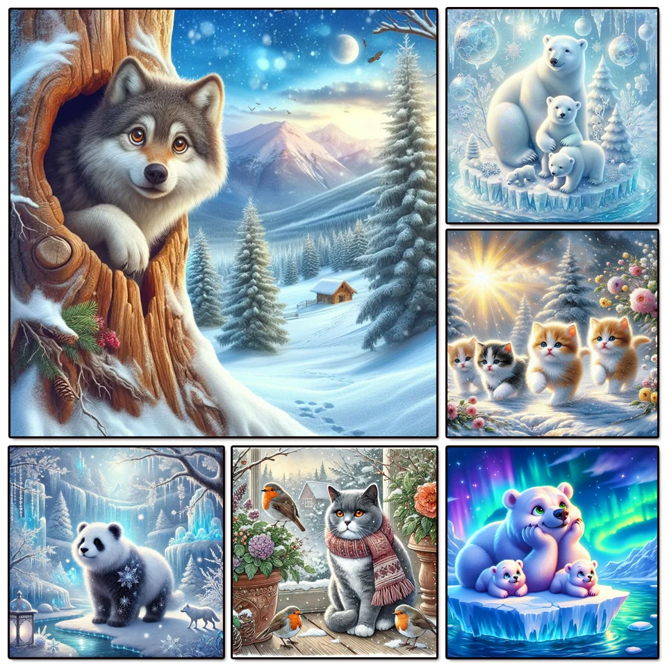Embroidery Cat - 5D DIY Diamond Painting Art Animal