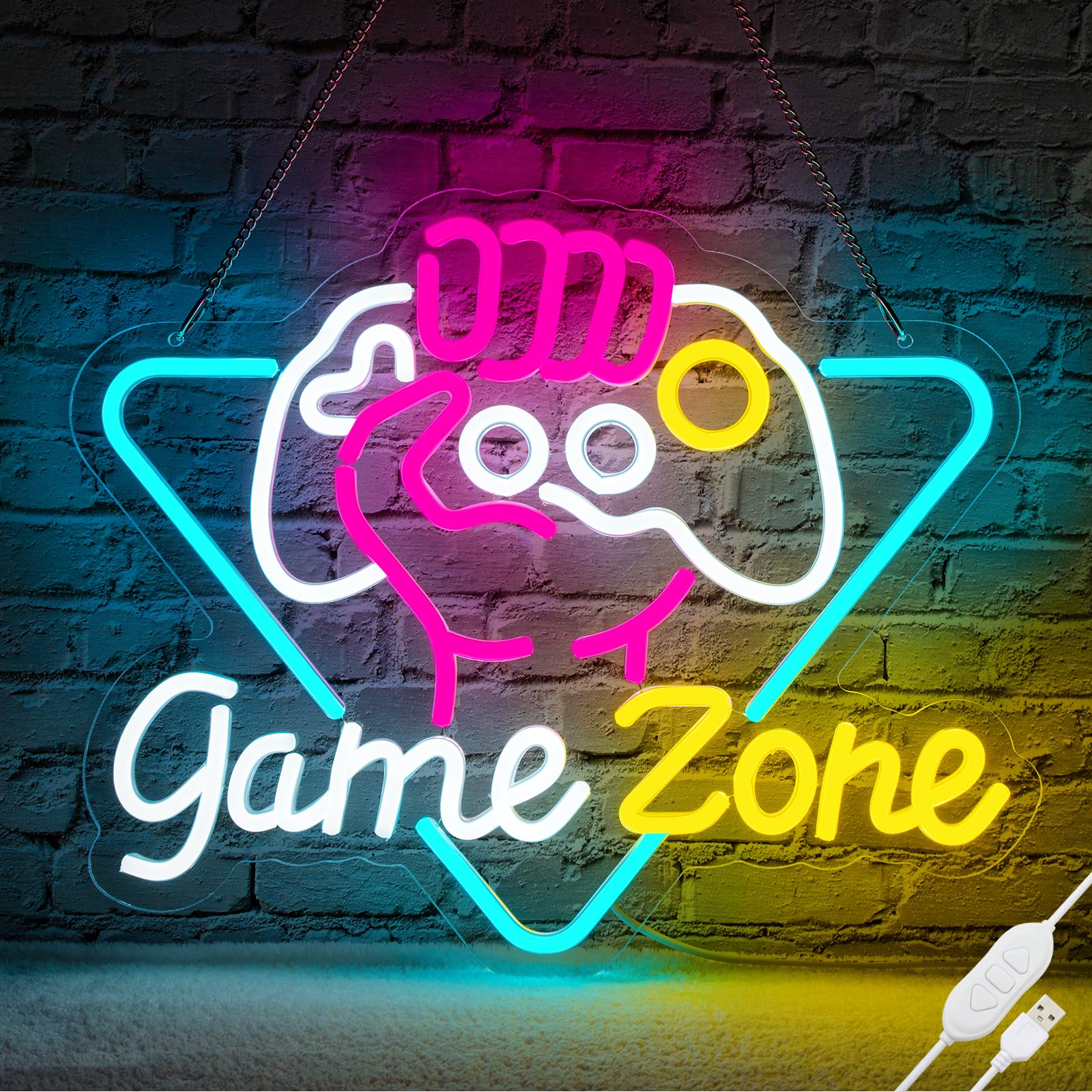 Embroidery Studio - Game Zome Neon Sign LED Wall