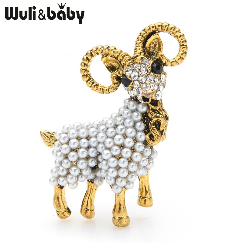 Wuli&baby Vintage Pearl Goat B - Embroidery Australia ulasan dan harga