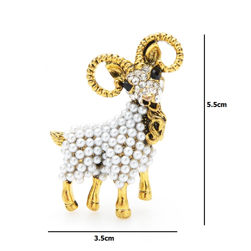 Wuli&baby Vintage Pearl Goat B - Embroidery Australia ulasan dan harga