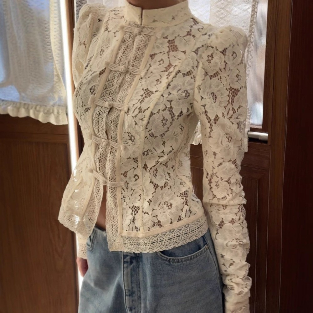 Solid Color Embroidery Blouse  - Embroidery Motif ulasan dan harga