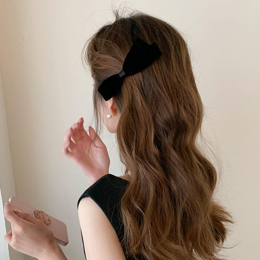2pcs/Set Bow Hair Clips Velvet - Embroidery Knot ulasan dan harga