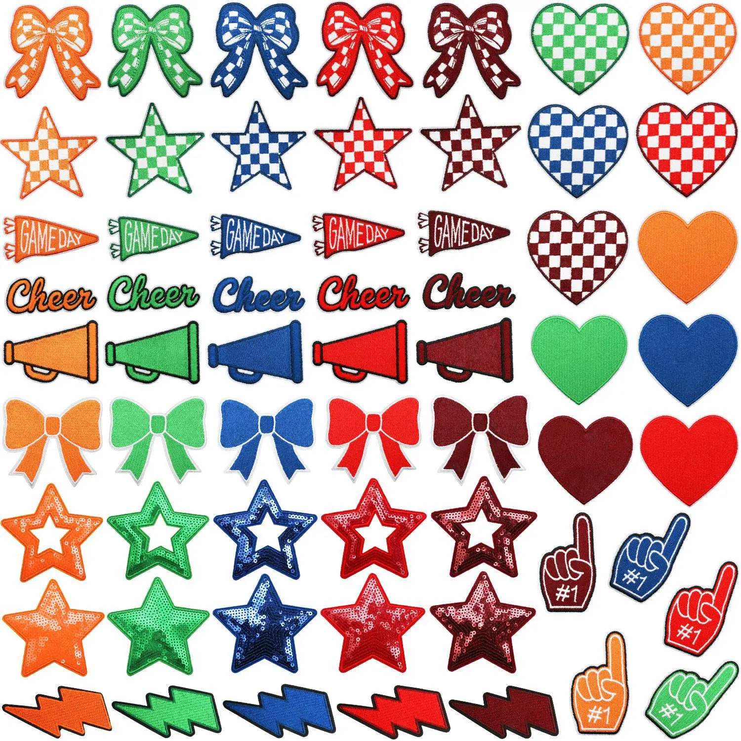 1PCS Tricolor Love Star Embroi - Embroidery Design Love ulasan dan harga