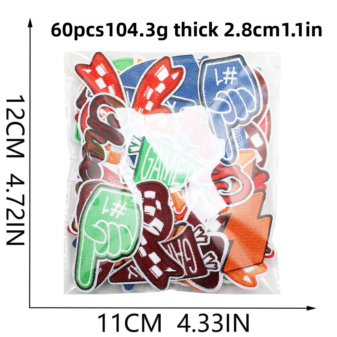 1PCS Tricolor Love Star Embroi - Embroidery Design Love ulasan dan harga