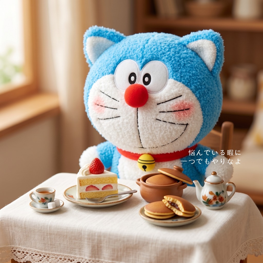 Cute Birthday Version Doraemon - Embroidery Design Love ulasan dan harga