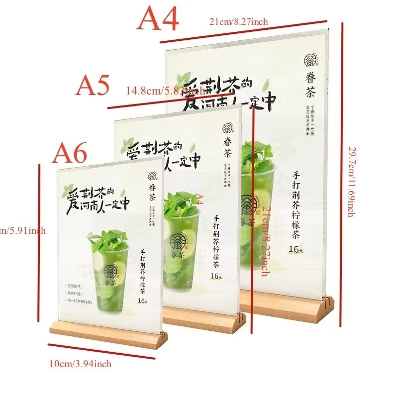 1pcs Clear Acrylic Menu Displa - Embroidery Studio ulasan dan harga