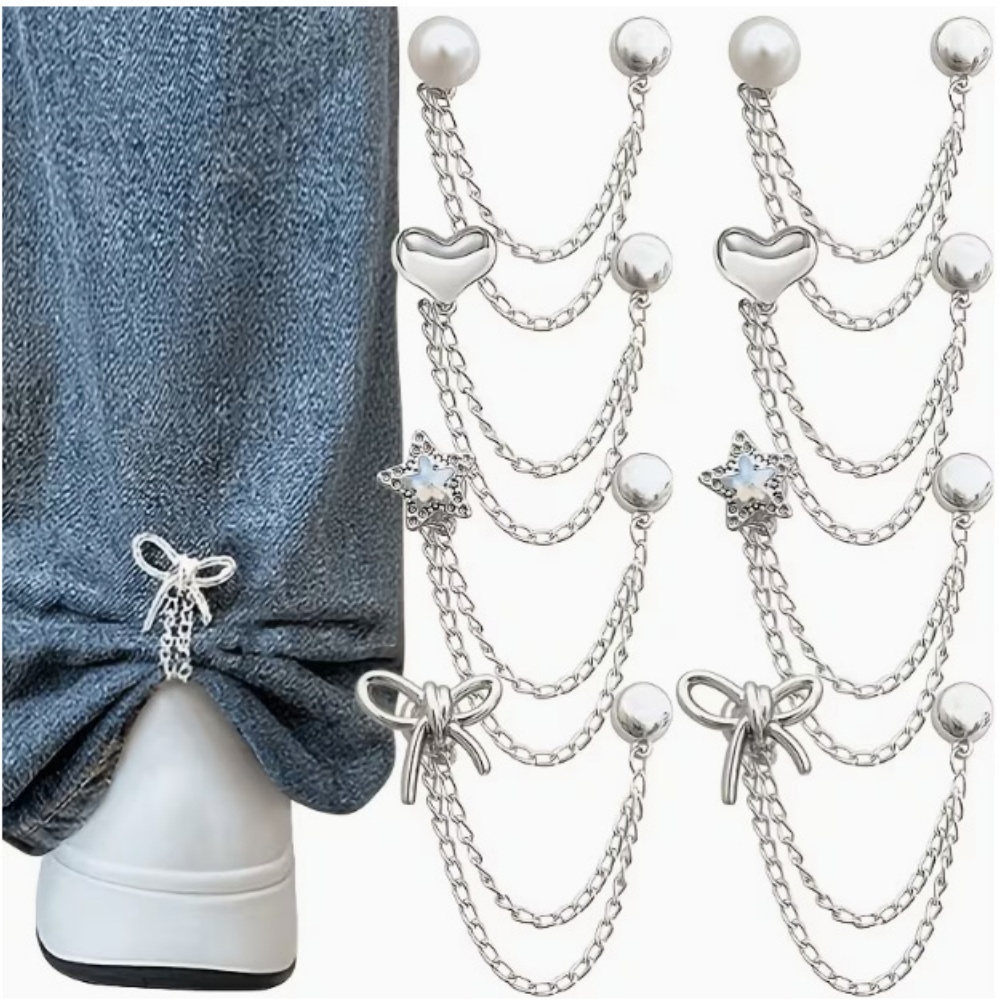 8 pieces of bow knot heart sta - Embroidery Knot ulasan dan harga