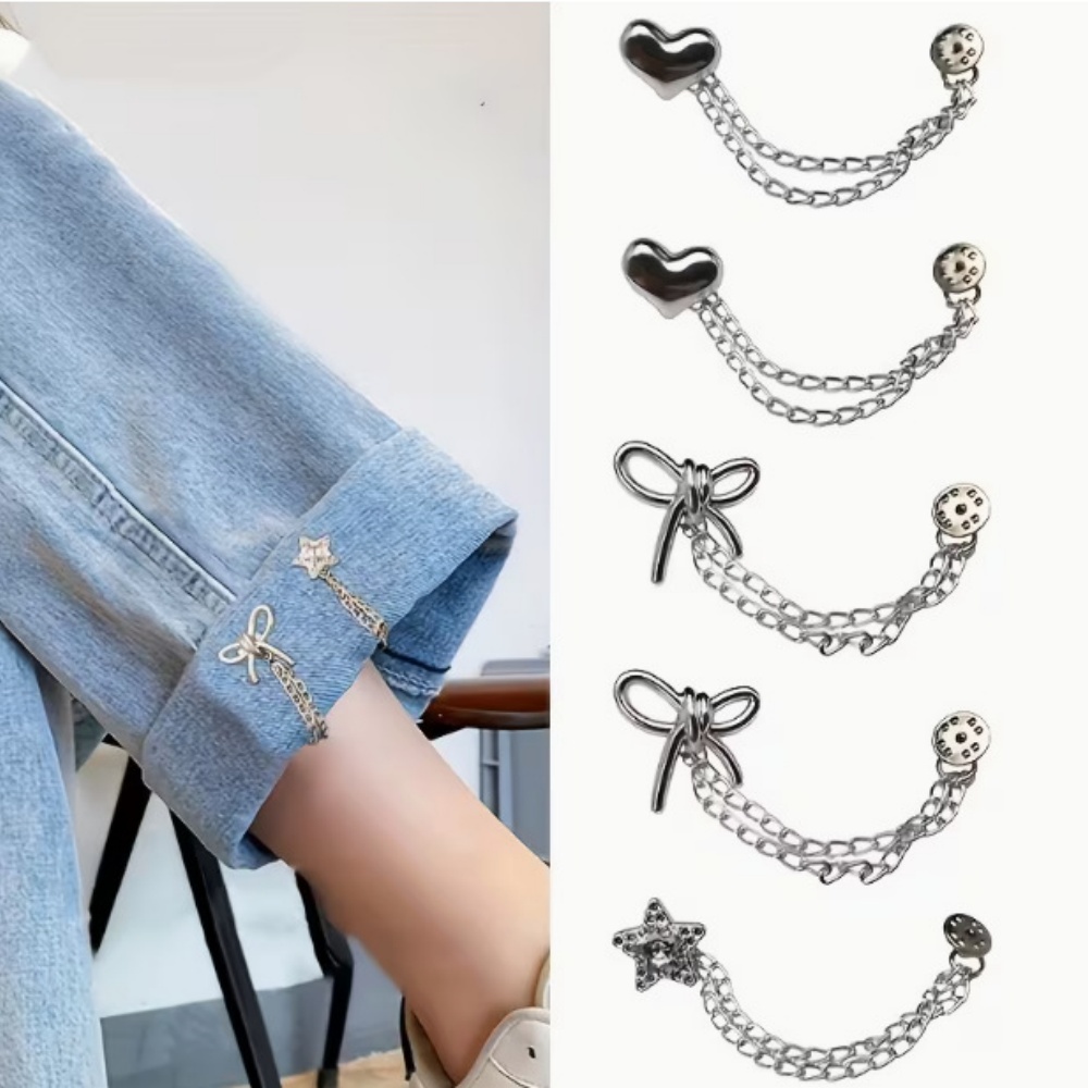 8 pieces of bow knot heart sta - Embroidery Knot ulasan dan harga