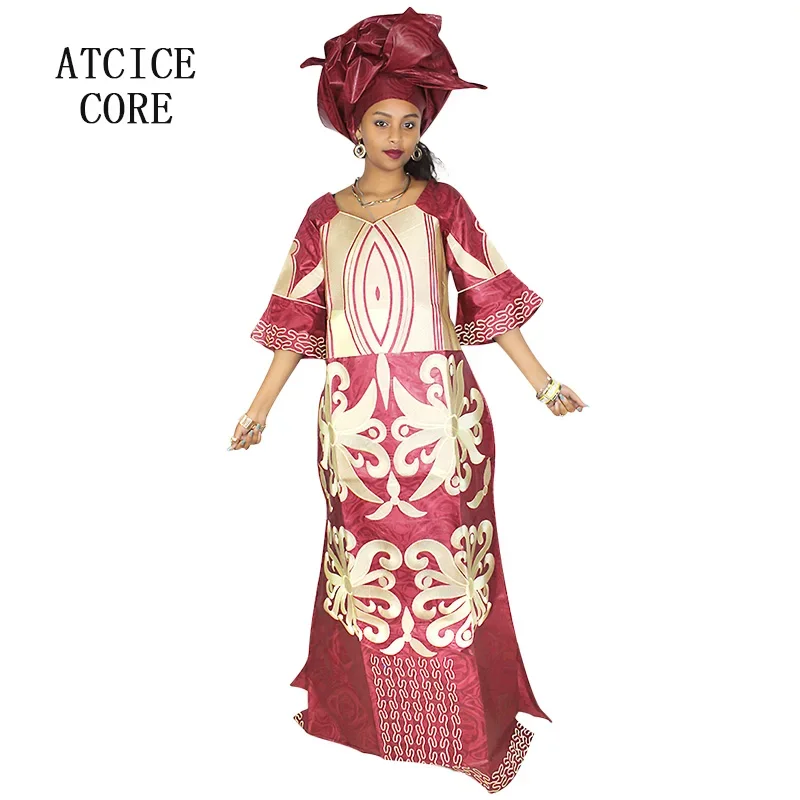 African Dress For Woman Bazin  - Embroidery Pashmina ulasan dan harga