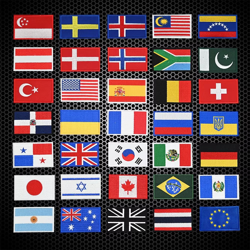 Embroidery Flag Patch US UK Ca - Embroidery Australia ulasan dan harga