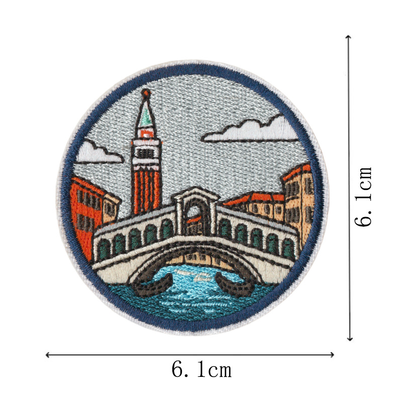 Embroidered World City Landmar - Embroidery Australia ulasan dan harga