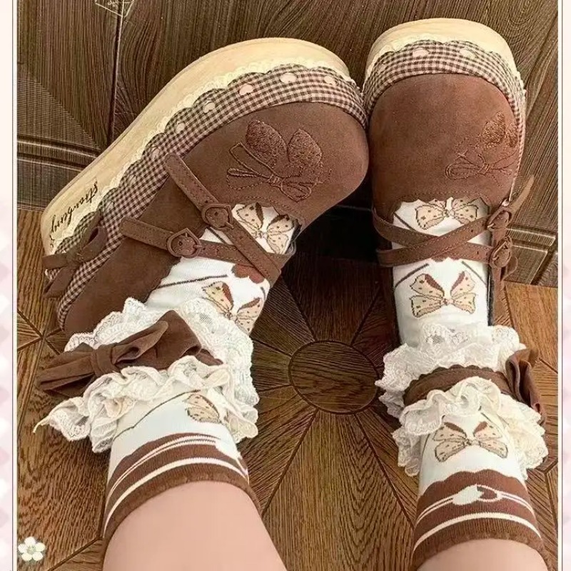 Lolita High Heels Height Incre - Embroidery Motif ulasan dan harga