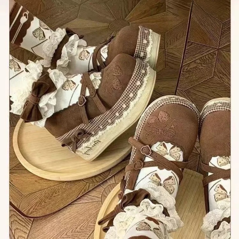 Lolita High Heels Height Incre - Embroidery Motif ulasan dan harga