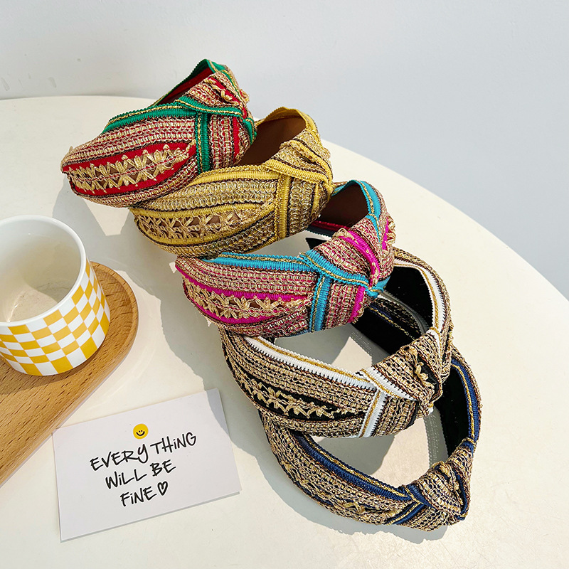 Women Girls Vintage Bohemian E - Embroidery Knot ulasan dan harga