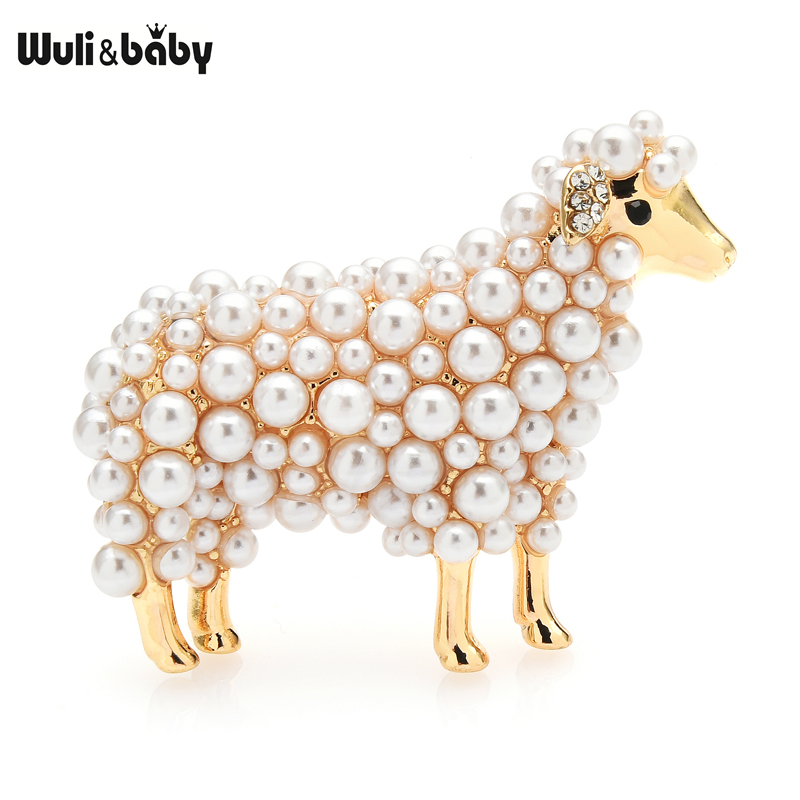 Wuli&baby 2-color Pearl Sheep  - Embroidery Australia ulasan dan harga