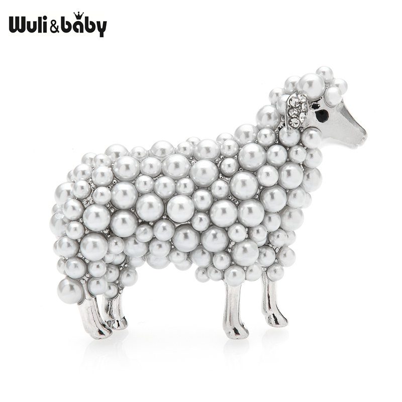 Wuli&baby 2-color Pearl Sheep  - Embroidery Australia ulasan dan harga