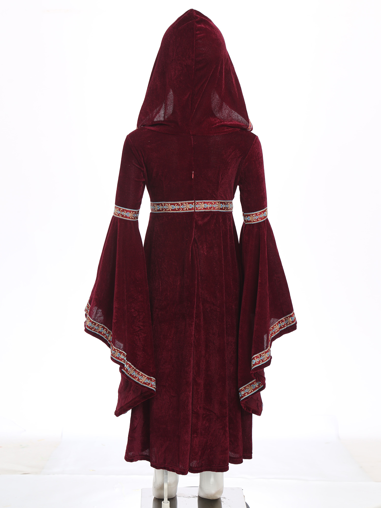 Hooded Medieval Princess Costu - Embroidery Motif ulasan dan harga