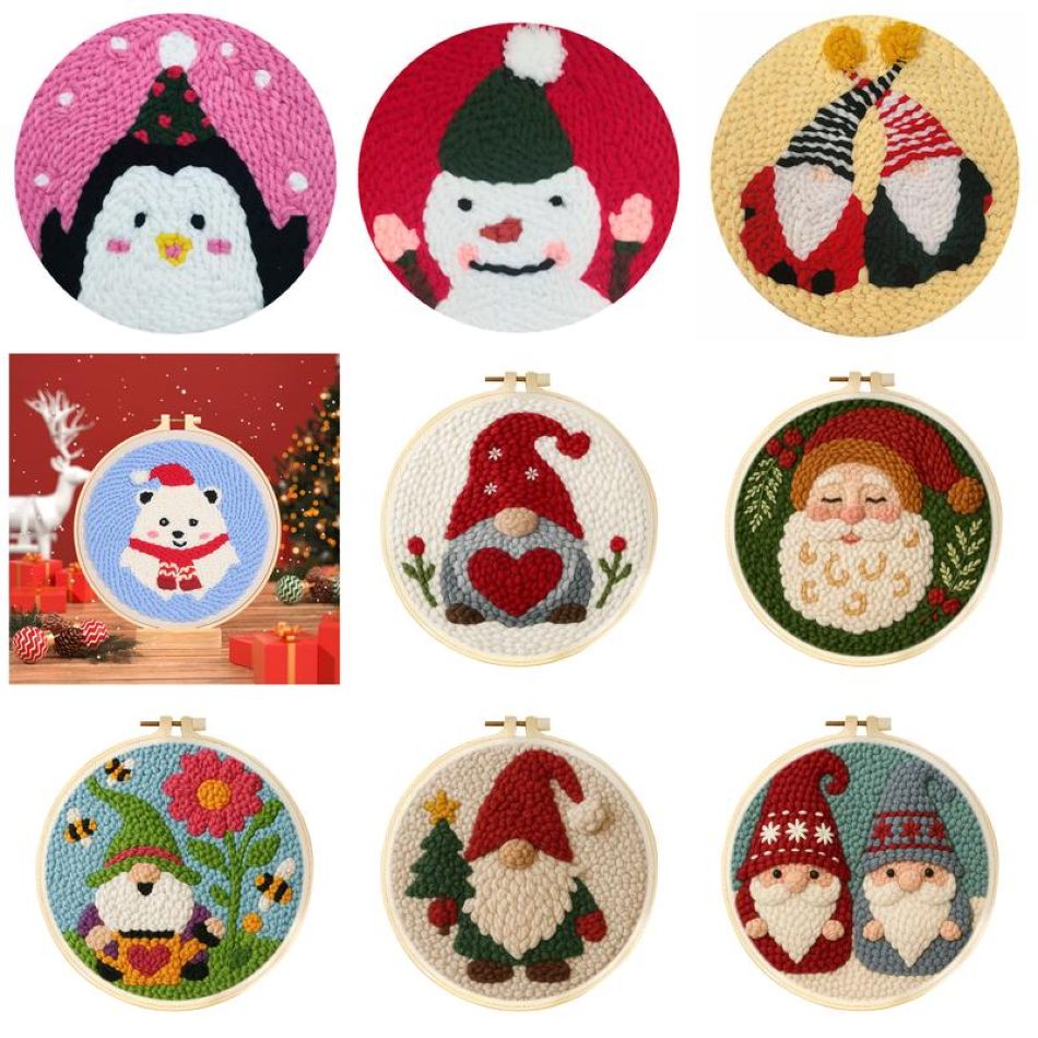 CHENISTORY  Santa Claus Punch  - Embroidery Ideas For Bags ulasan dan harga