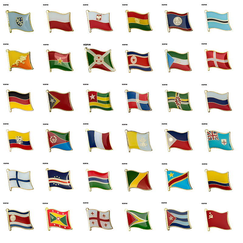 Flag Laple Pin Badge Brooch Bo - Embroidery Australia ulasan dan harga