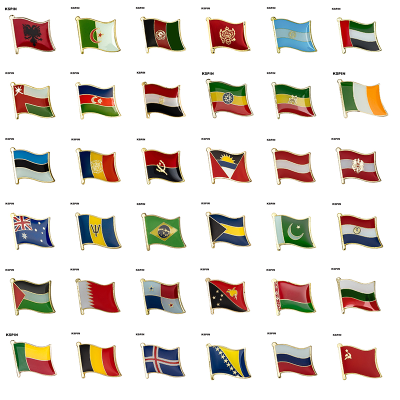 Flag Laple Pin Badge Brooch Bo - Embroidery Australia ulasan dan harga