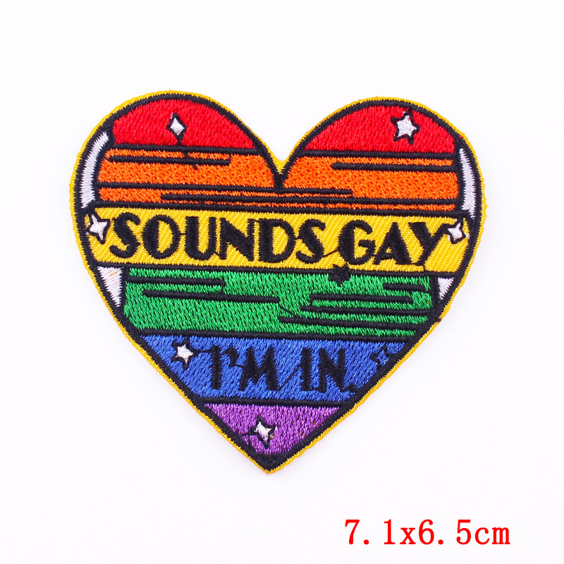 Designer Punk Love Heart Iron- - Embroidery Design Love ulasan dan harga