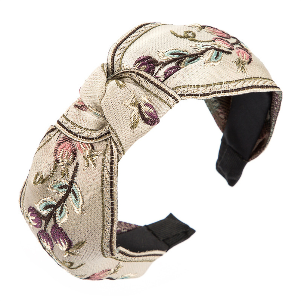 New Retro Knotted Headband For - Embroidery Knot ulasan dan harga