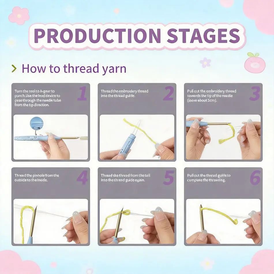 RUOPOTY Punch Needle Frame Blu - Embroidery Ideas For Bags ulasan dan harga
