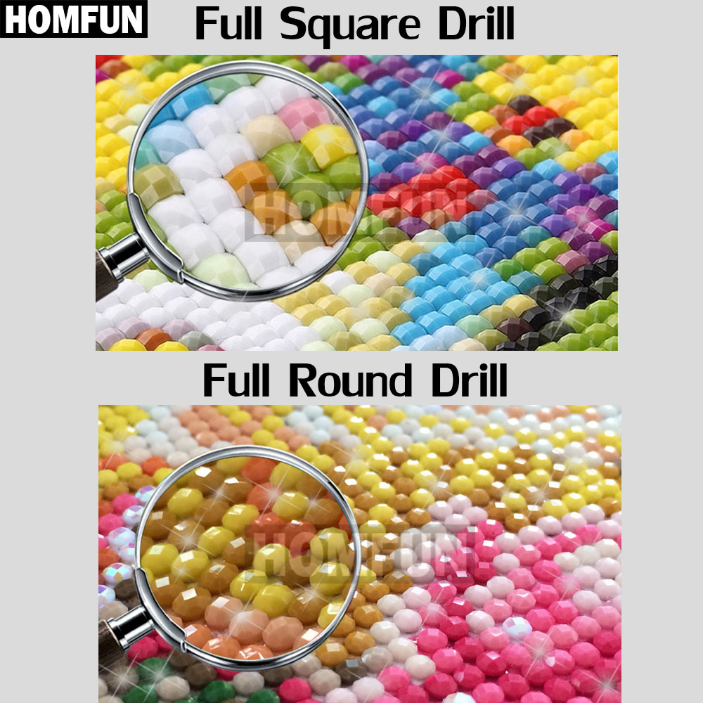 HOMFUN Art 5D Diy Diamond Pain - Embroidery Lady Bug ulasan dan harga