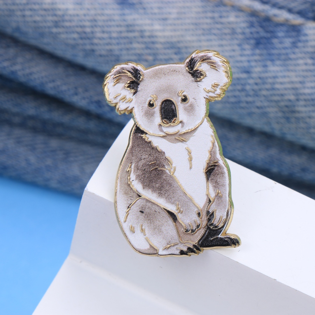 Watercolor Koala Enamel Lapel  - Embroidery Australia ulasan dan harga