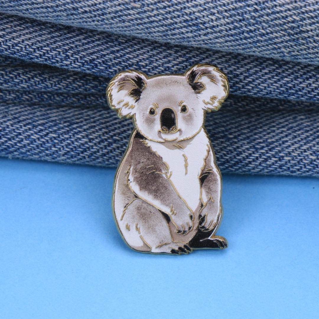 Watercolor Koala Enamel Lapel  - Embroidery Australia ulasan dan harga