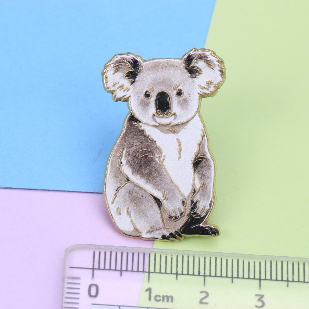 Watercolor Koala Enamel Lapel  - Embroidery Australia ulasan dan harga