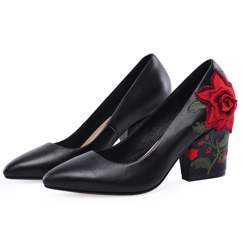 Fashion Yarn Embroidery Red Ro - Embroidery Rose ulasan dan harga