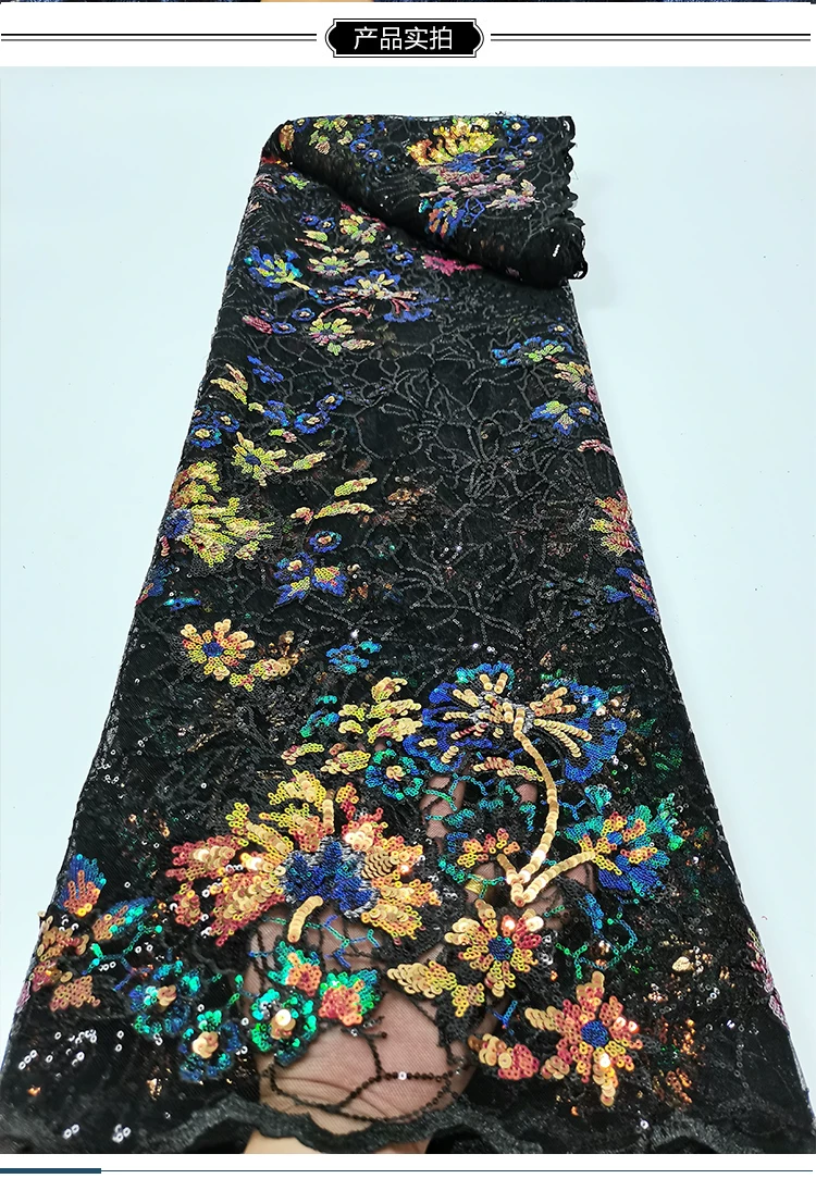 1yard soft mesh fabric Sequin  - Embroidery Beads ulasan dan harga