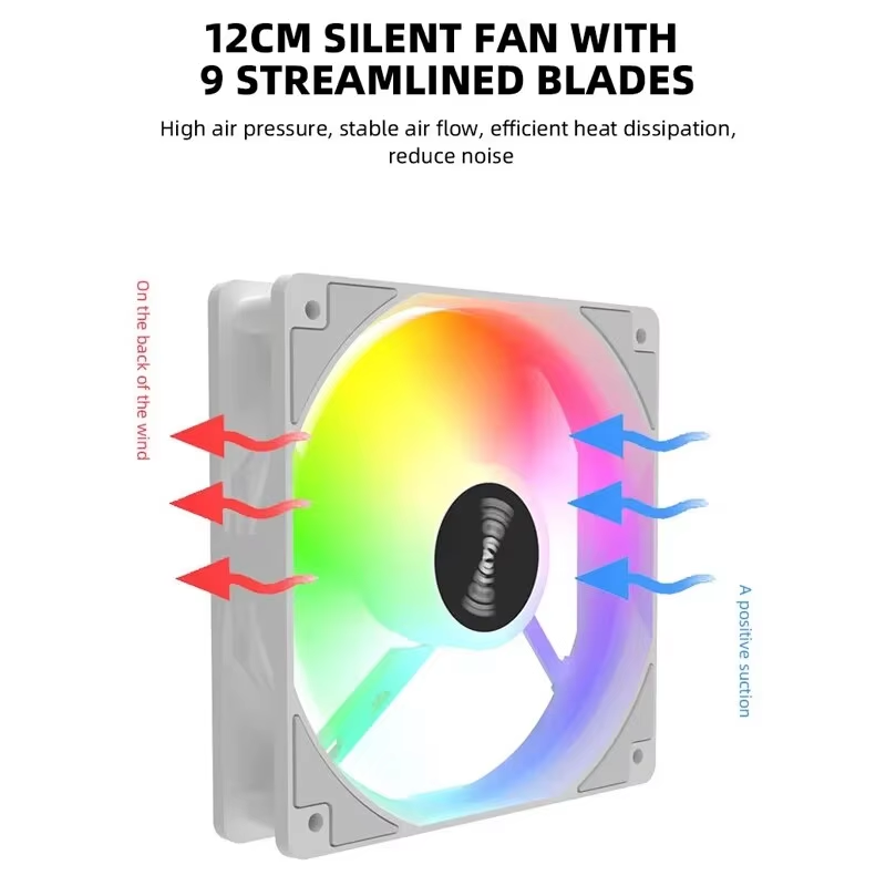 120mm PC Case Fan 12V RGB Cycl - Embroidery Effect ulasan dan harga