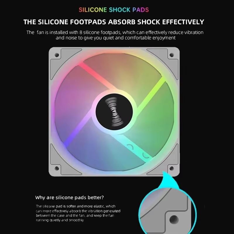 120mm PC Case Fan 12V RGB Cycl - Embroidery Effect ulasan dan harga
