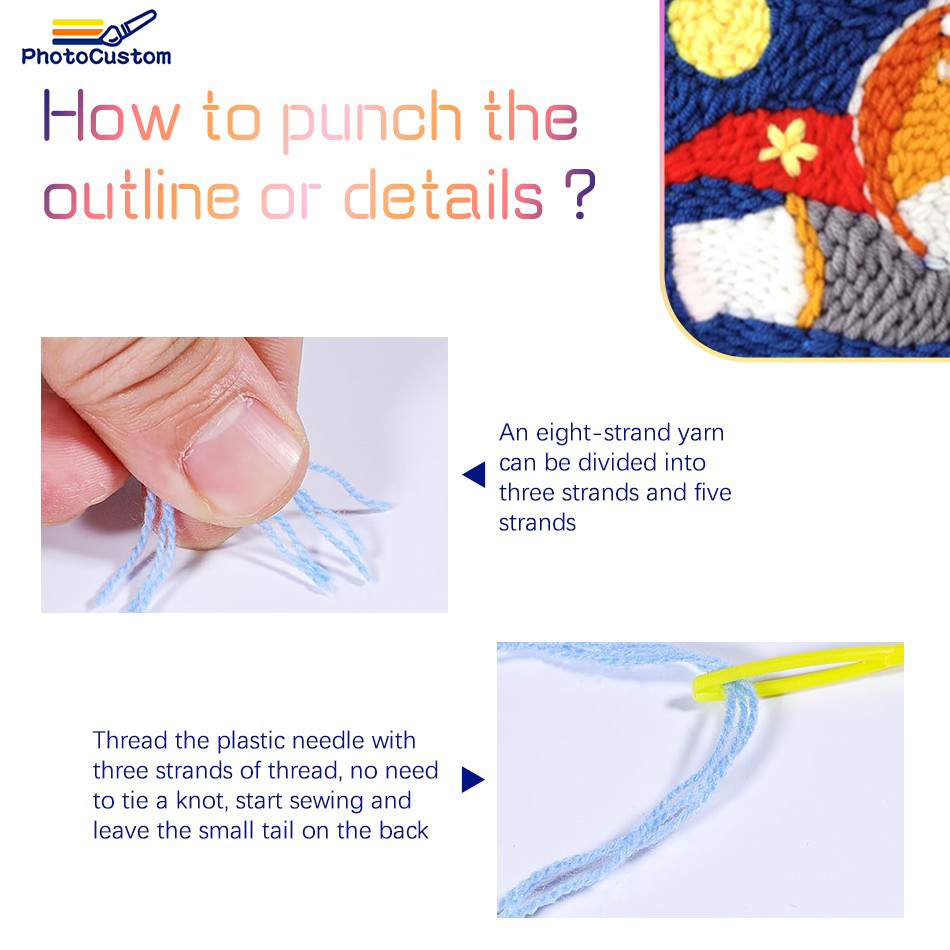PhotoCustom Ghost Punch Needle - Embroidery Ideas For Bags ulasan dan harga