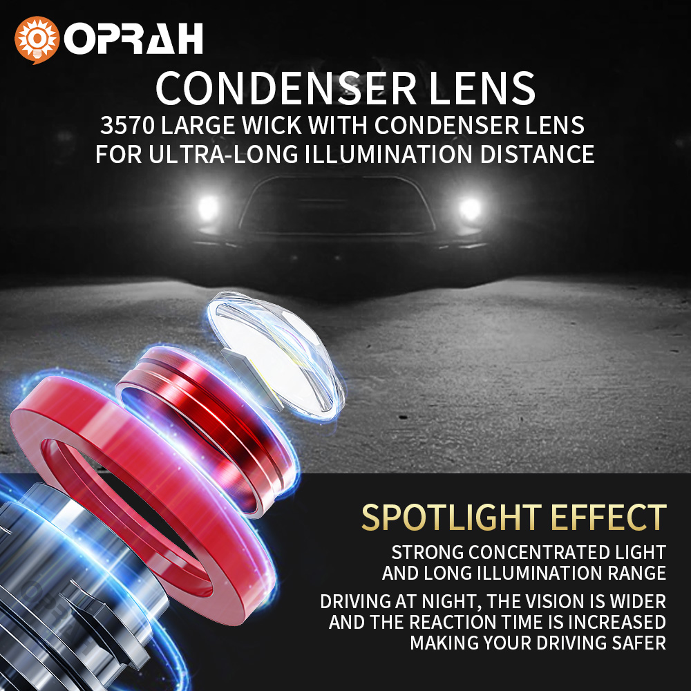 Oprah 2pc Laser Lens H7 Led Fo - Embroidery Effect ulasan dan harga