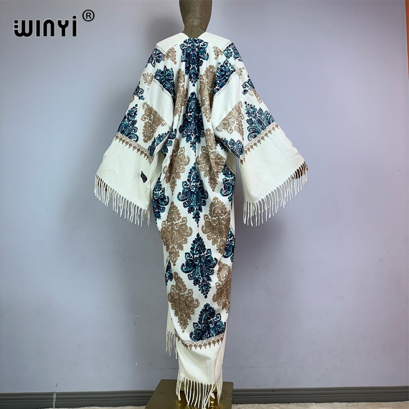 WINYI Winter Women Tassel Pash - Embroidery Pashmina ulasan dan harga