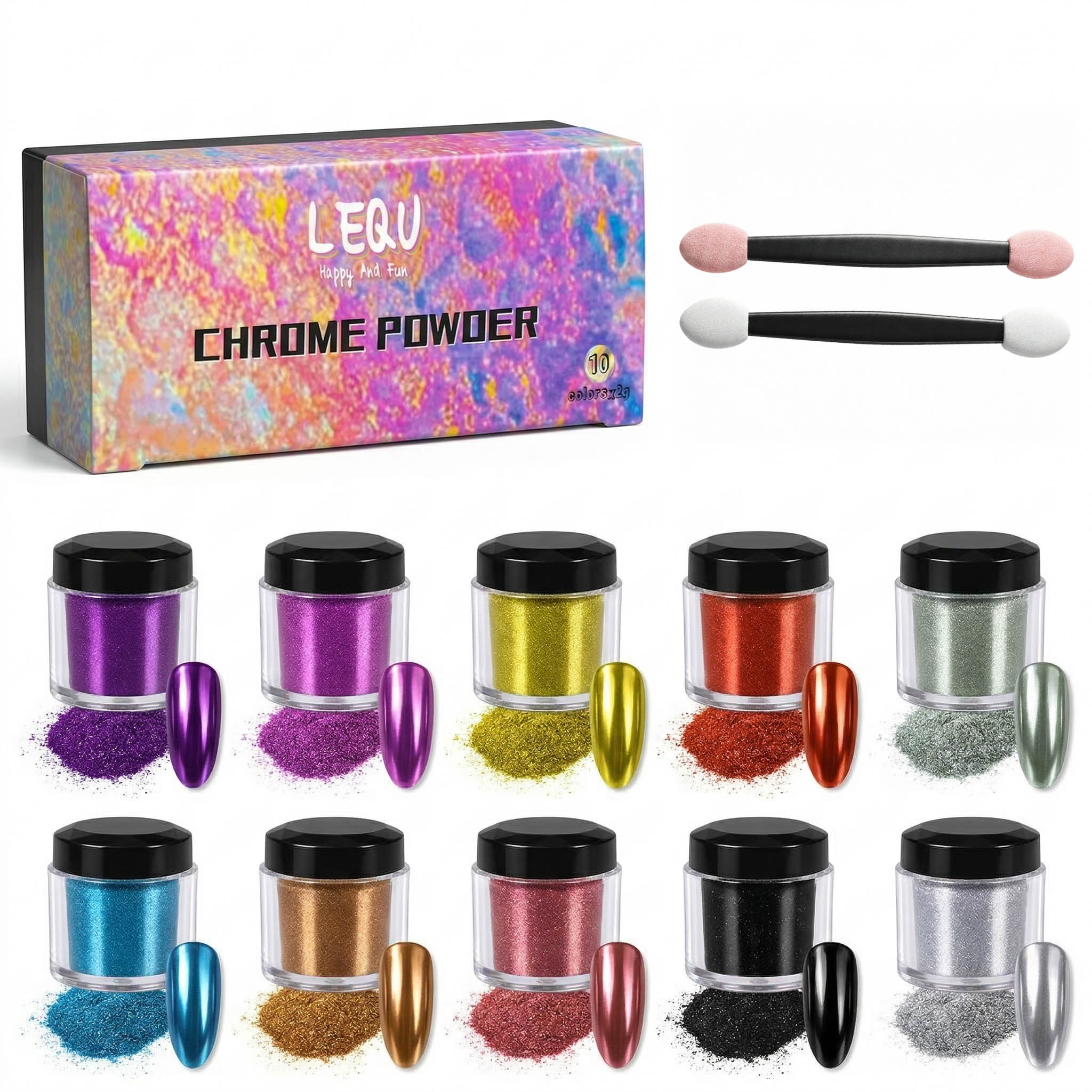 DIY 10-Color Magic Mirror Powd - Embroidery Effect ulasan dan harga