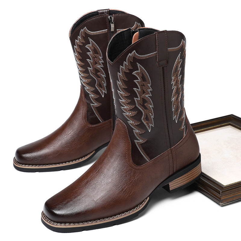 Luxury Men High Boot Embroider - Embroidery Stitch ulasan dan harga