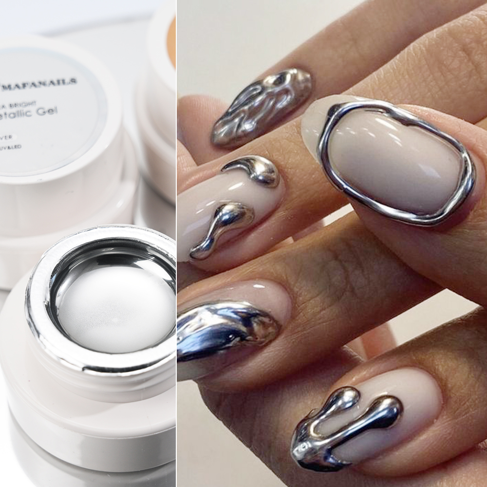 5ml Silver Gold Metallic Gel N - Embroidery Effect ulasan dan harga
