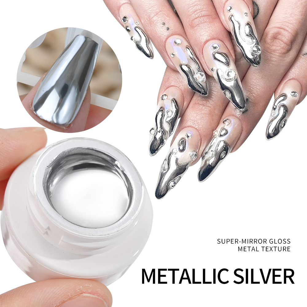 5ml Silver Gold Metallic Gel N - Embroidery Effect ulasan dan harga