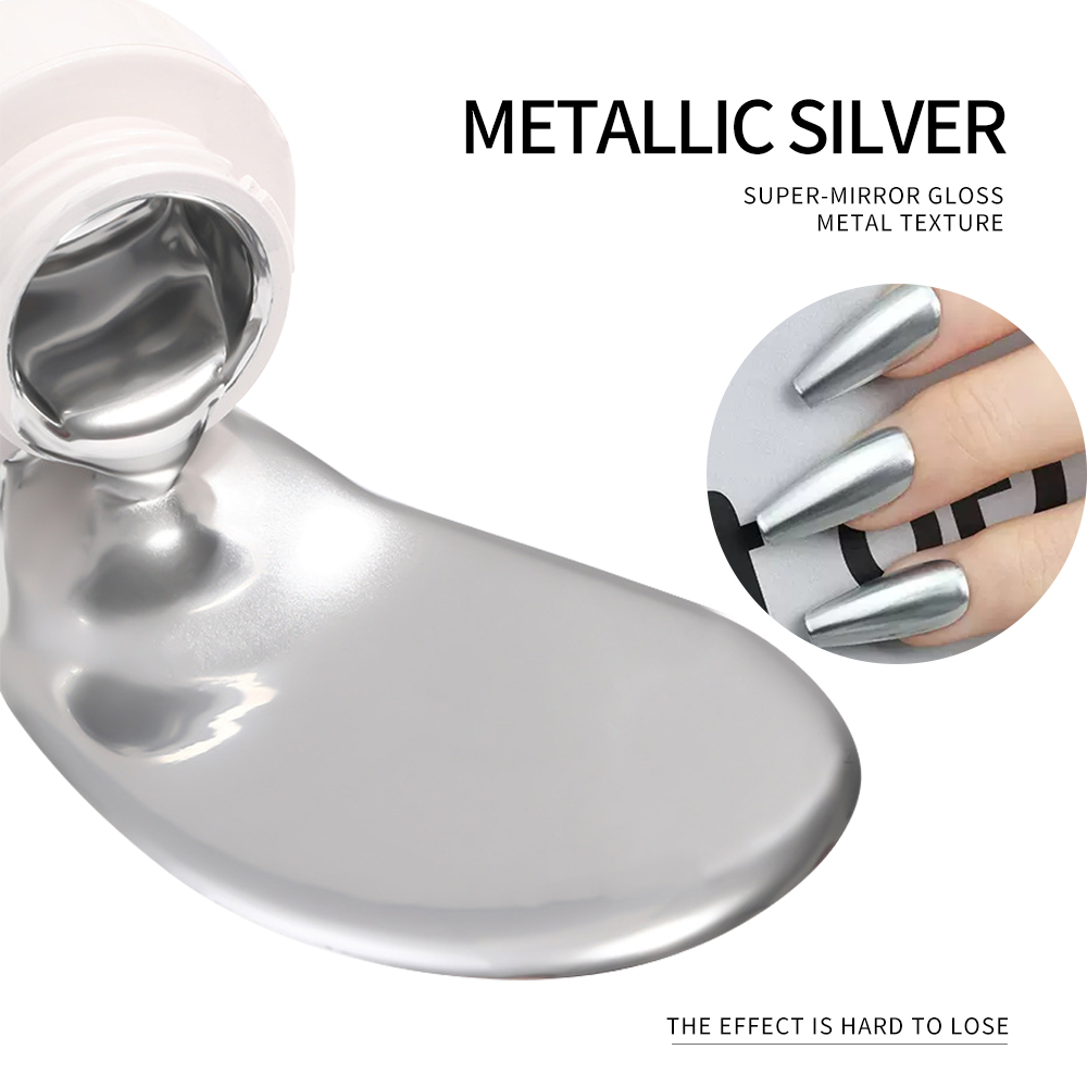 5ml Silver Gold Metallic Gel N - Embroidery Effect ulasan dan harga