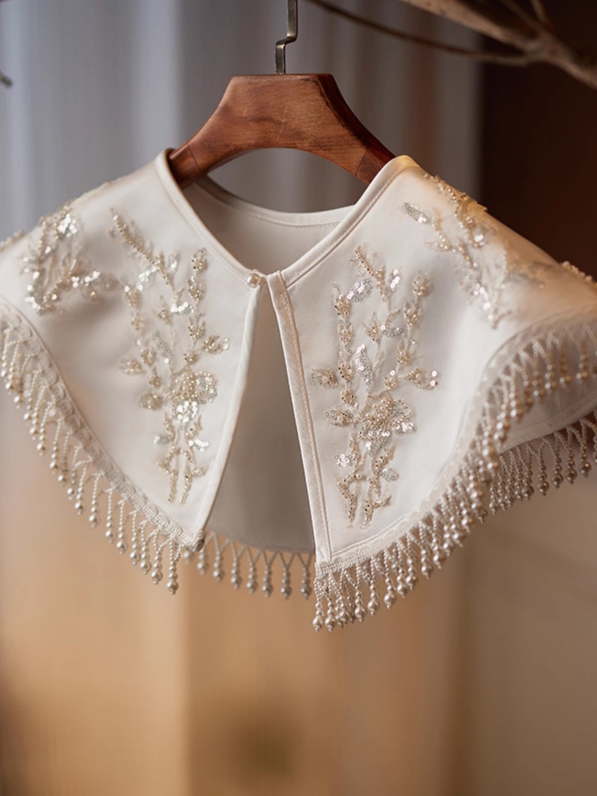 Women's Embroidery Pearl Beade - Embroidery Pashmina ulasan dan harga