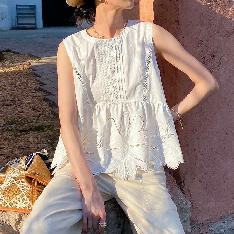 French Style Summer Boho Blous - Embroidery Uniforms ulasan dan harga